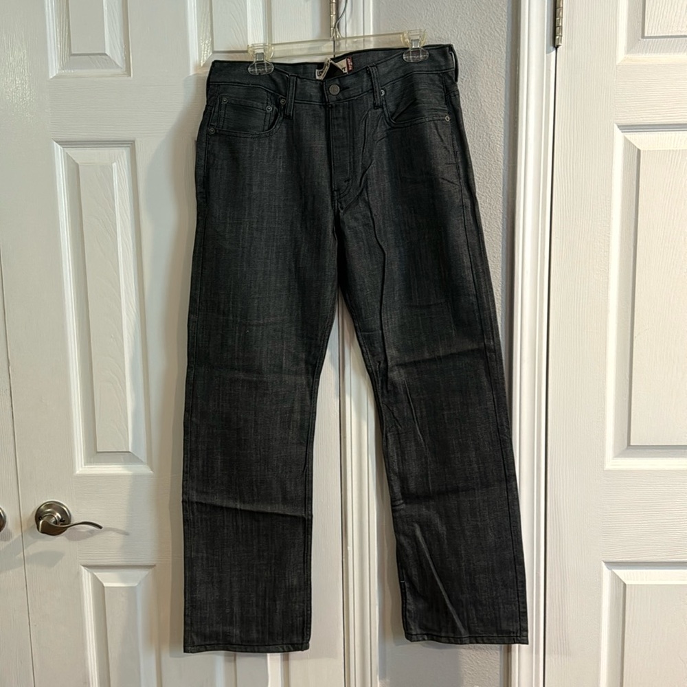 Levi 569 Loose Straight dark gray denim jeans Size 32W x 32L